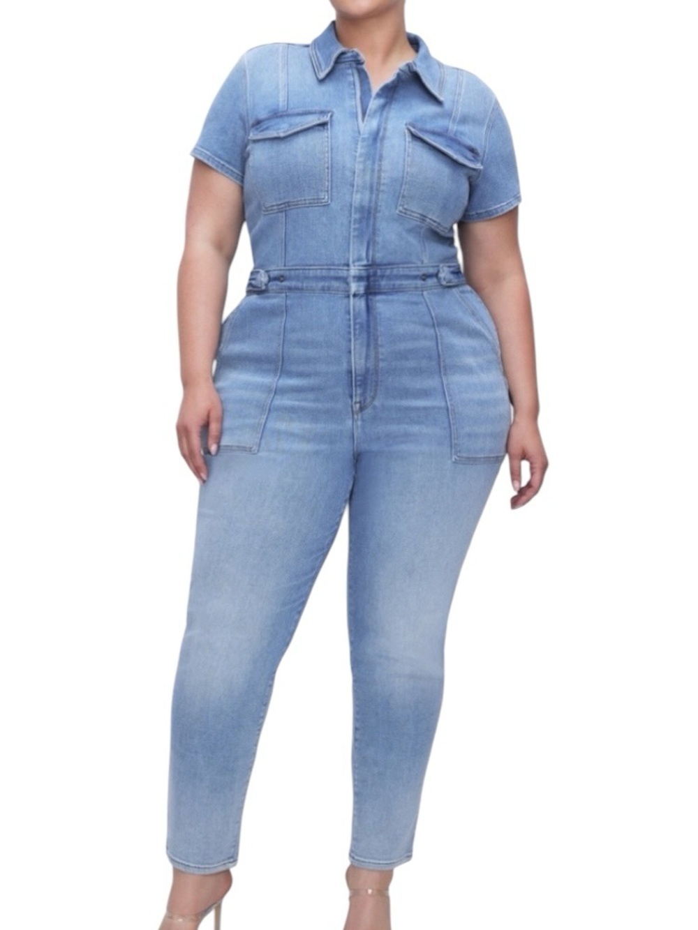 Good American Women’s Denim Jumpsuit Fit For Success 3XL Petite New